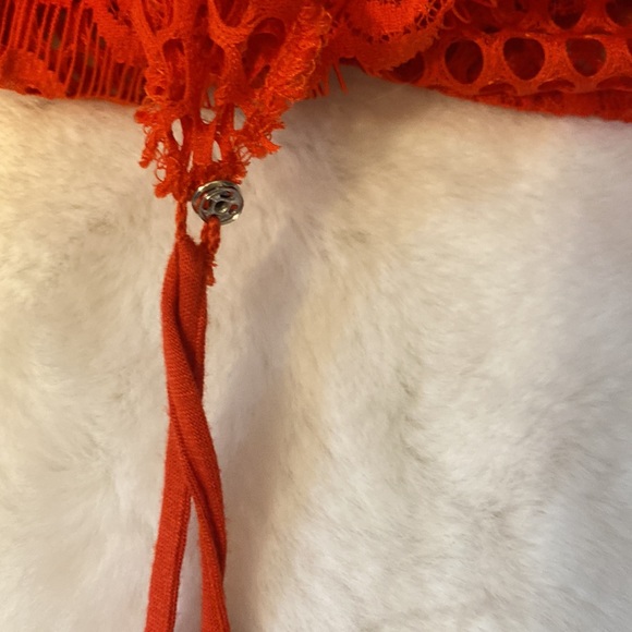 NWT Free People Pimento Red XS Lace Midi Dress - Picture 10 of 12